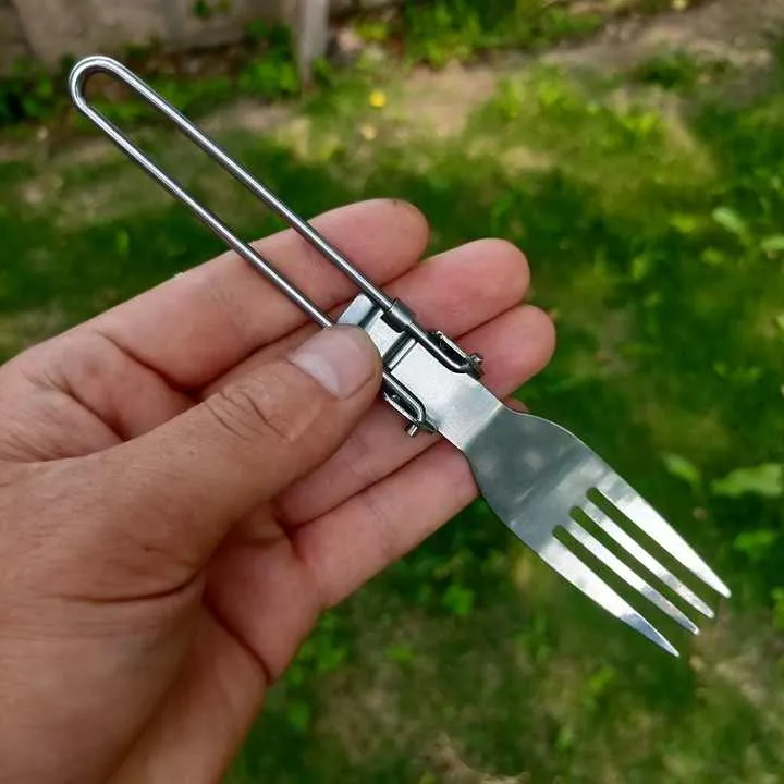 مجموعة ملاعق وشوك للنزهات والتخييم, EDC ، قابلة للطي ، للسفر ، أواني التخييم Picnic Camping Spoons and Forks Set, EDC, Foldable, Travel, Camping Utensils
