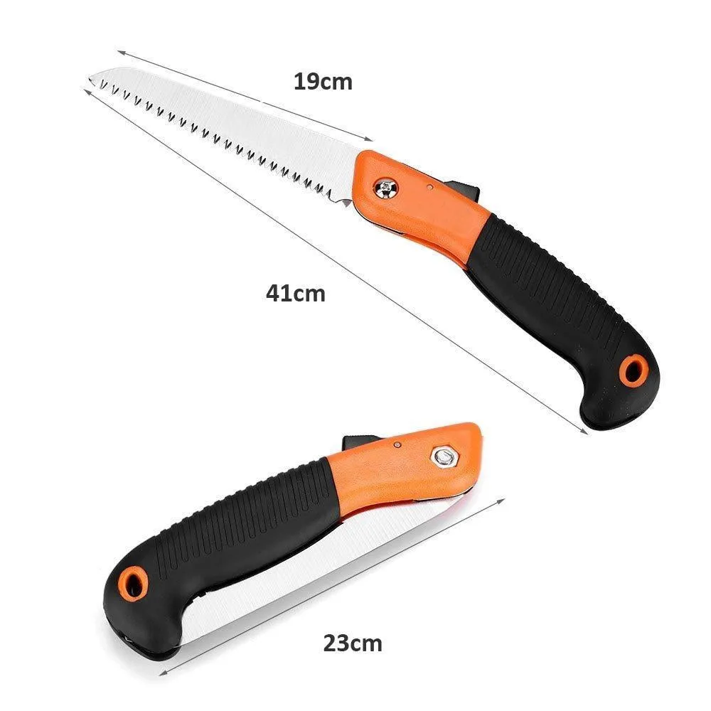 0464 Folding Saw(180 mm) for Trimming, Pruning, Camping. Shrubs and Wood