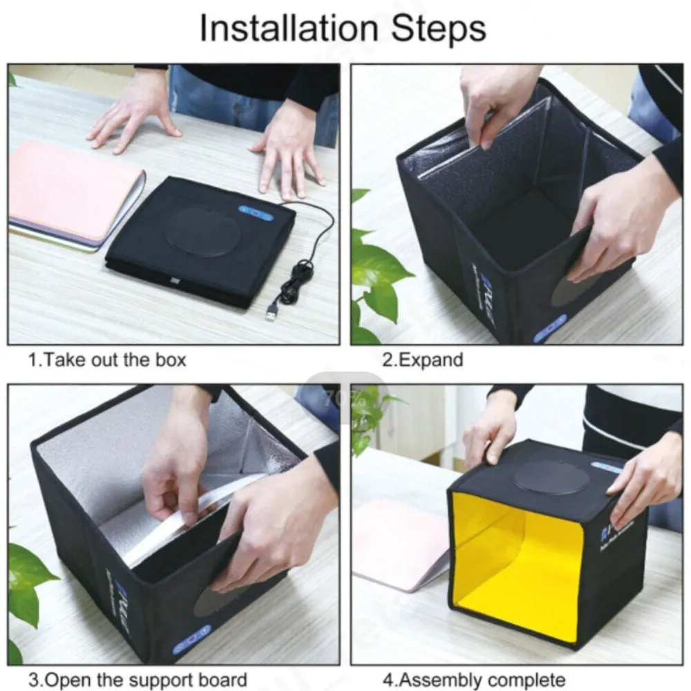 30CM Portable Photo Studio LED Light Tent Bar Cube Soft Box | Room Photography