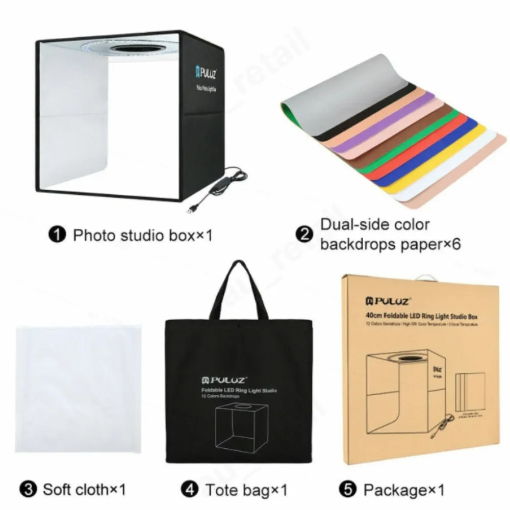 30CM Portable Photo Studio LED Light Tent Bar Cube Soft Box | Room Photography
