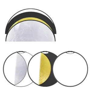 5 in 1 Portable 80cm Light Reflector with Grip & Bag for Studio & Outdoor Photography