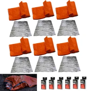 6 Survival Bivvy Bag Emergency Sleeping Lightweight Waterproof Thermal Bivy Sack