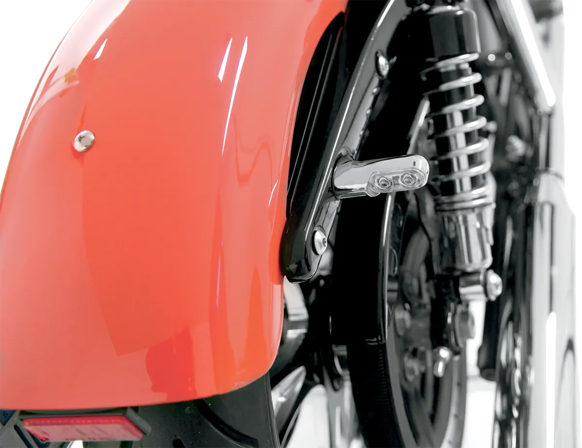 ARLEN NESS Accessory Marker Lights - Amber/Rear - Chrome 12-743