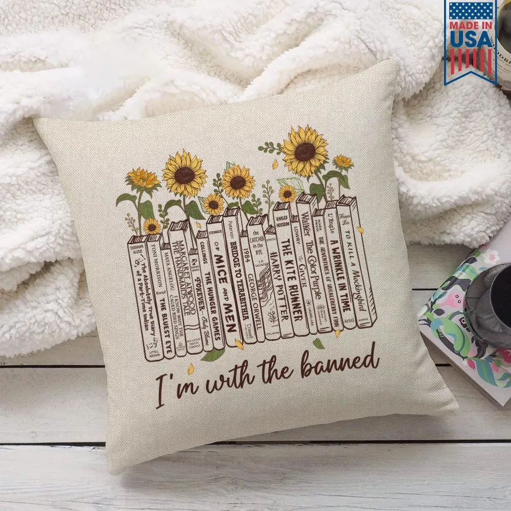 Banned Books & Sunflowers Book Lovers Gift PIL553