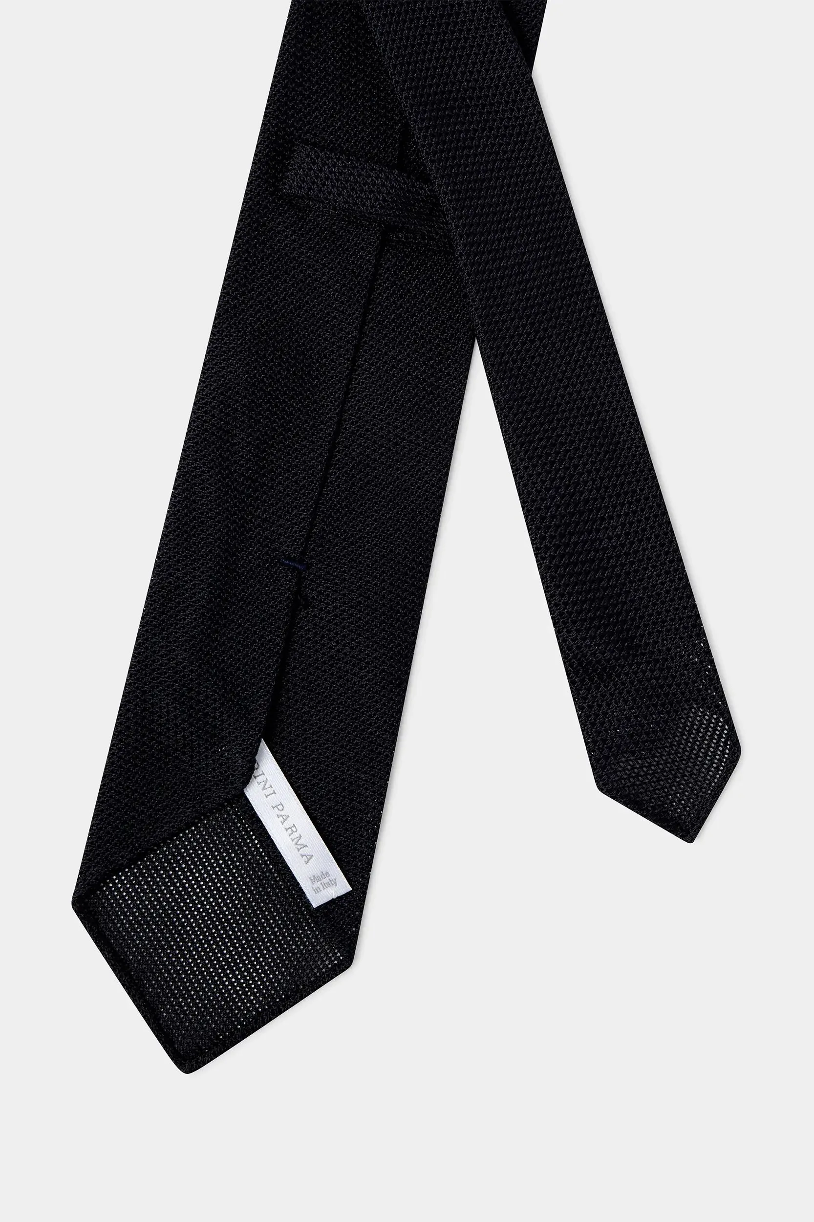Blue grenadine silk tie - Hand Made In Italy