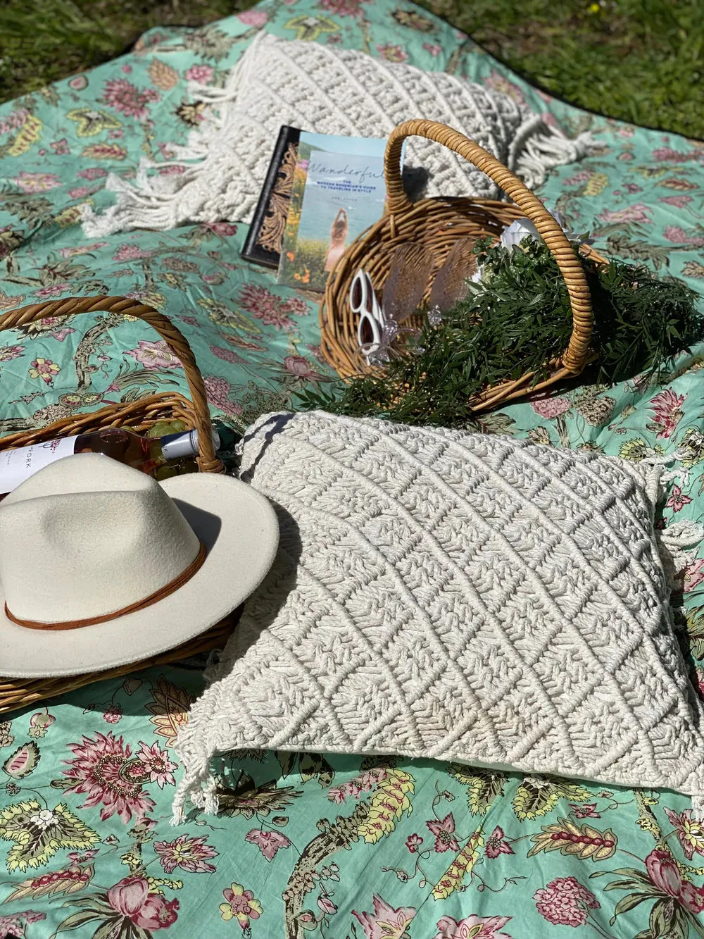 DAISY PICNIC BLANKET AQUARIUS