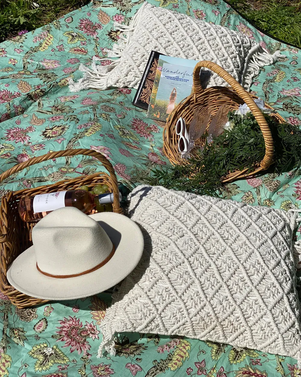 DAISY PICNIC BLANKET AQUARIUS