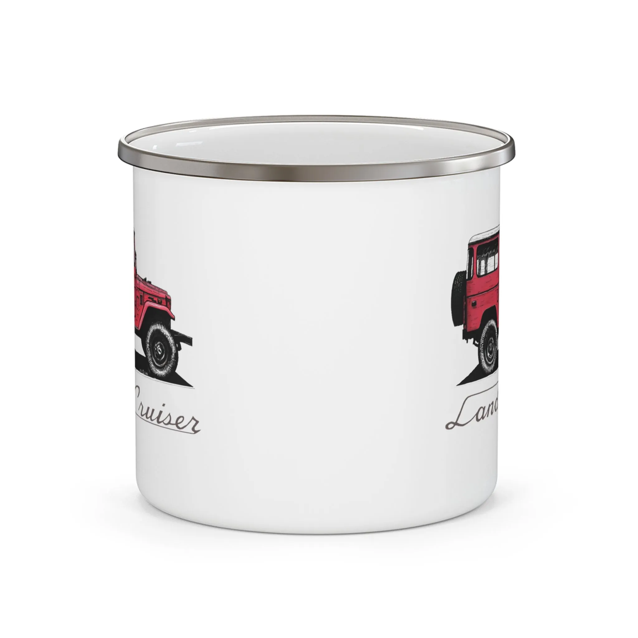 FJ40 Land Cruiser Enamel Camping Mug Coffee Cup - Reefmonkey Artist Jesse Clark