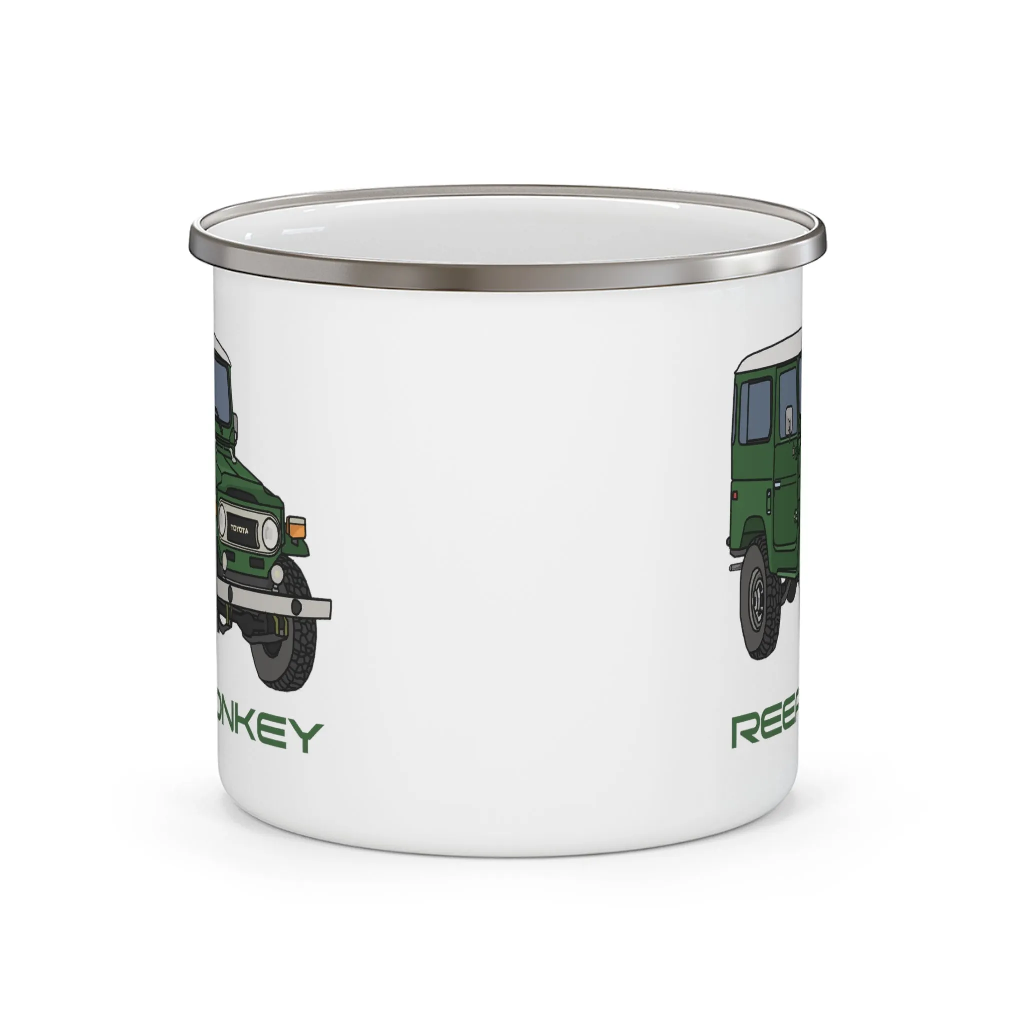 FJ40 Toyota Land Cruiser Enamel Camping Mug - Reefmonkey Artist Chris Marshall
