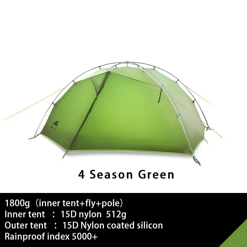 FLAME'S CREED TAIJI 2 15D Nylon Camping Ultralight Tent Outdoor 2 Persons 3/4 Season  Double Layer Camping  Hiking Tents