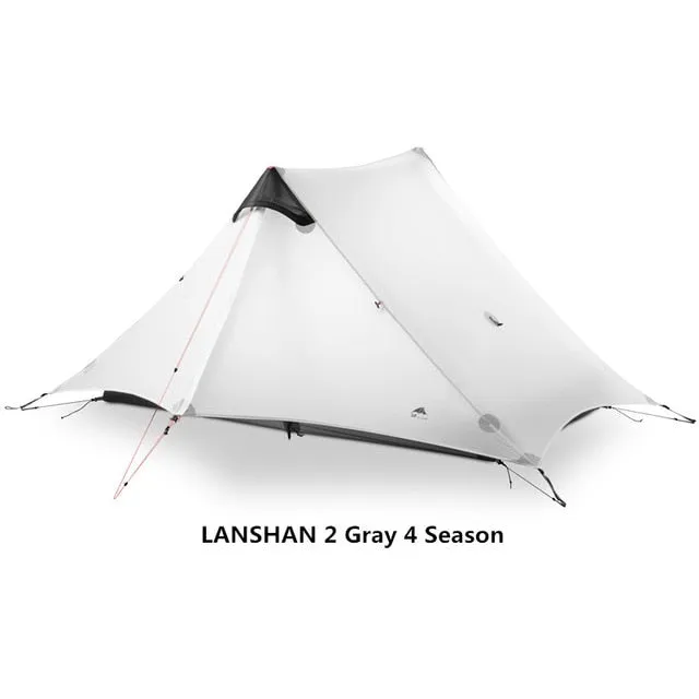 LanShan 2 3F UL GEAR 2 Person  Outdoor Ultralight Camping Tent 3 Season Professional 15D Silnylon Rodless Tent 4 Season