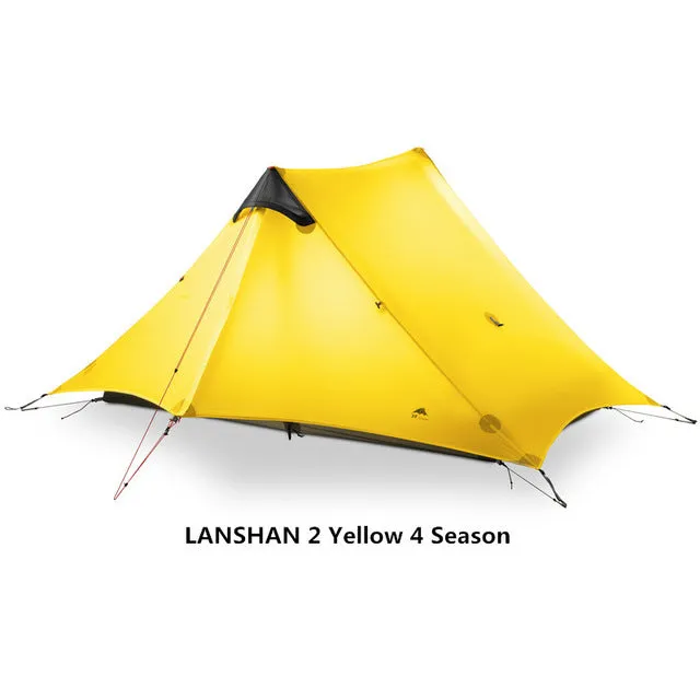 LanShan 2 3F UL GEAR 2 Person  Outdoor Ultralight Camping Tent 3 Season Professional 15D Silnylon Rodless Tent 4 Season