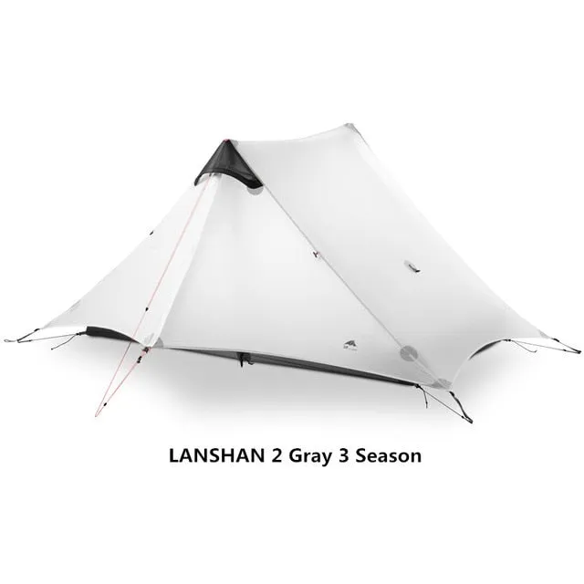 LanShan 2 3F UL GEAR 2 Person  Outdoor Ultralight Camping Tent 3 Season Professional 15D Silnylon Rodless Tent 4 Season