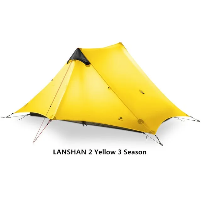 LanShan 2 3F UL GEAR 2 Person  Outdoor Ultralight Camping Tent 3 Season Professional 15D Silnylon Rodless Tent 4 Season