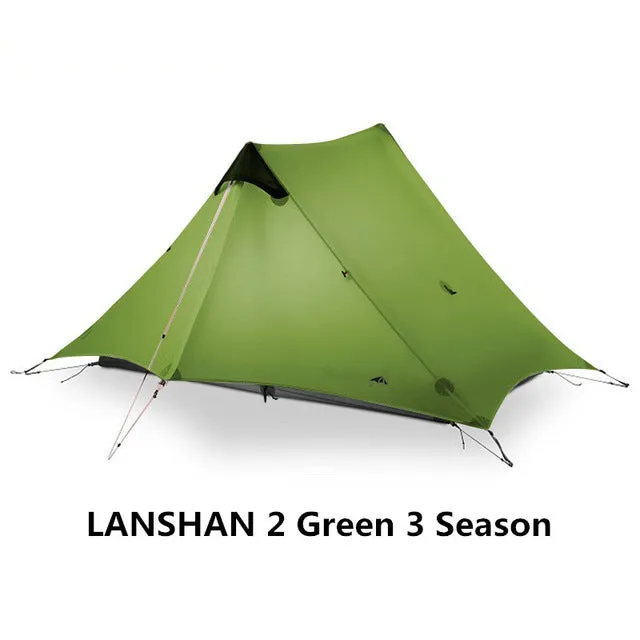 LanShan 2 3F UL GEAR 2 Person  Outdoor Ultralight Camping Tent 3 Season Professional 15D Silnylon Rodless Tent 4 Season