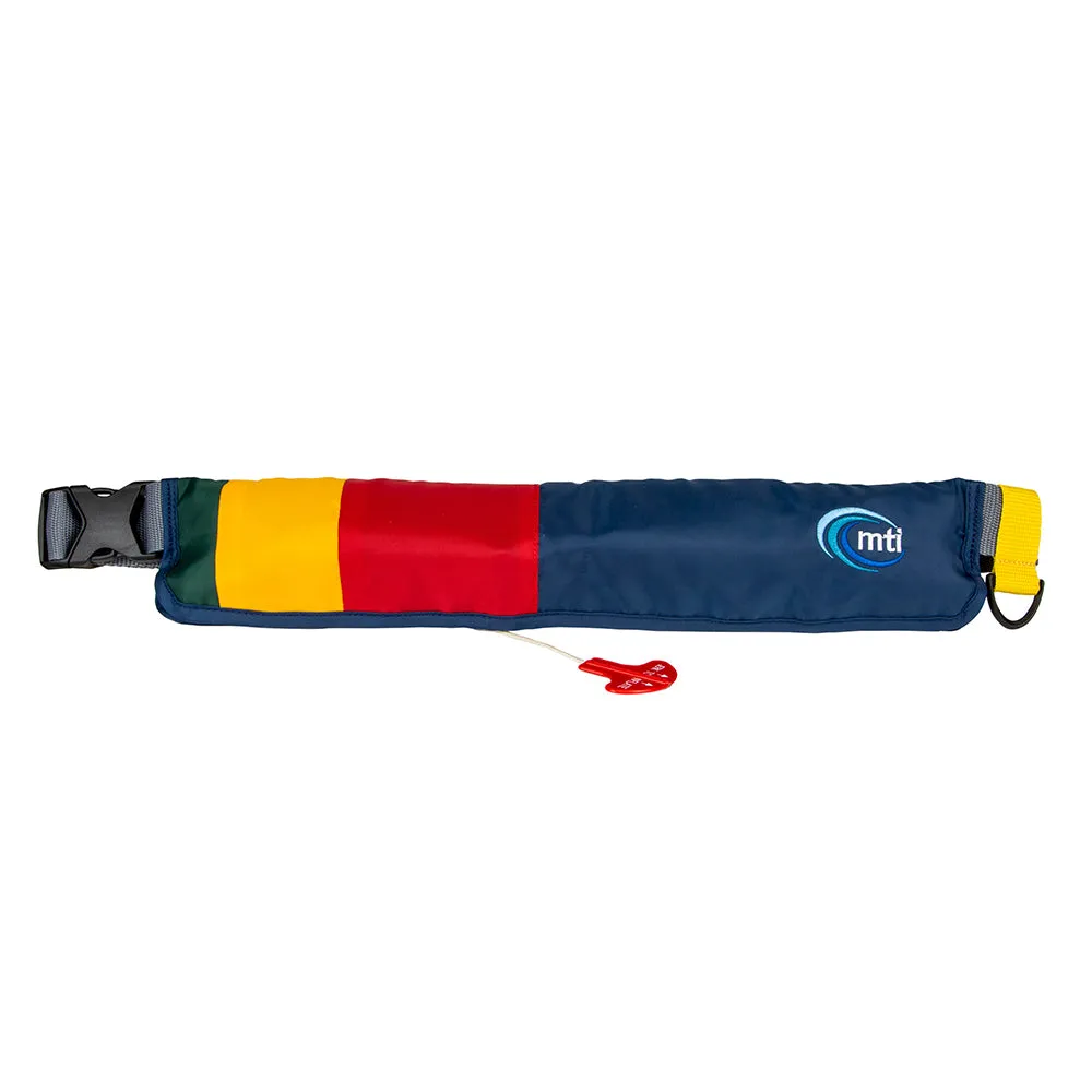MTI Life Jackets16g Inflatable Belt Pack - Manual- Rasta Stripe