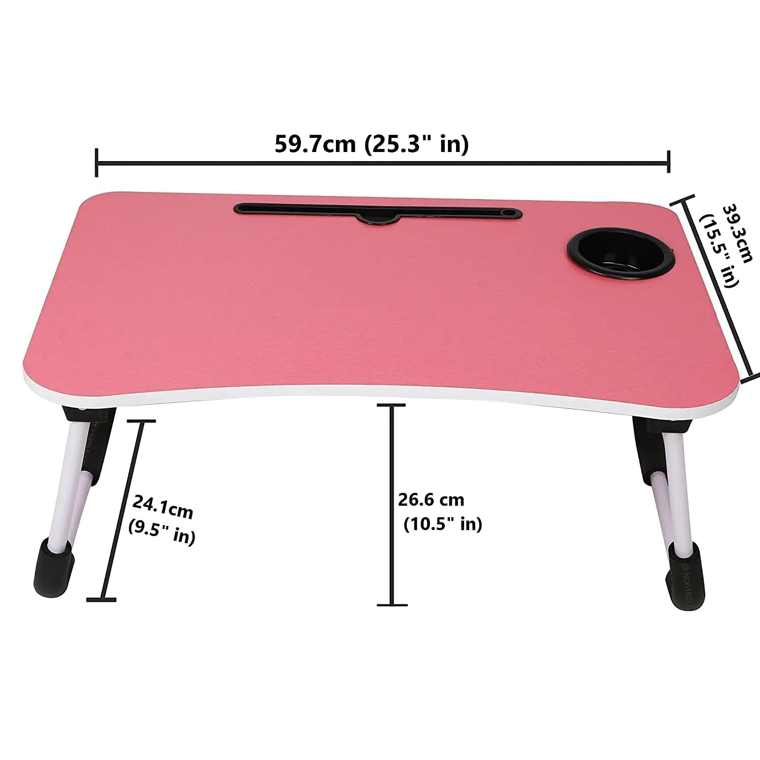 Multi-Purpose Laptop Desk for Study and Reading with Foldable Non-Slip Legs Reading Table Tray , Laptop Table ,Laptop Stands, Laptop Desk, Foldable Study Laptop Table ( PINK )