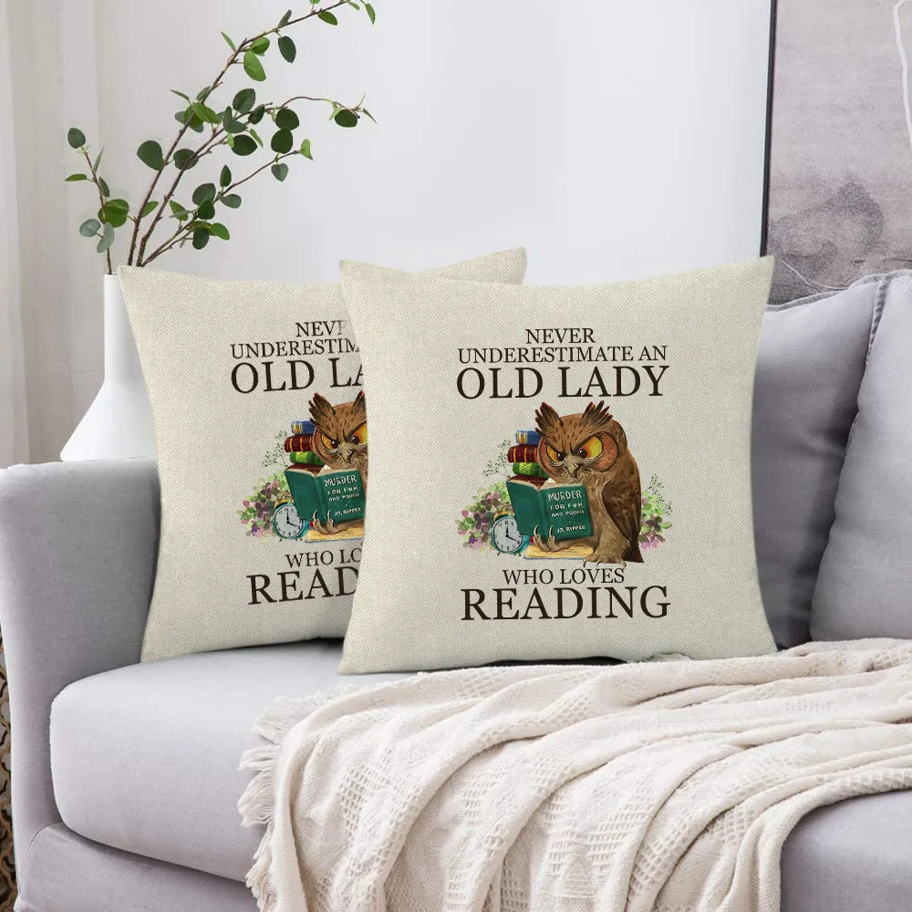 Never Underestimate An Old Lady Who Loves Reading Book Lovers Gift PILS07