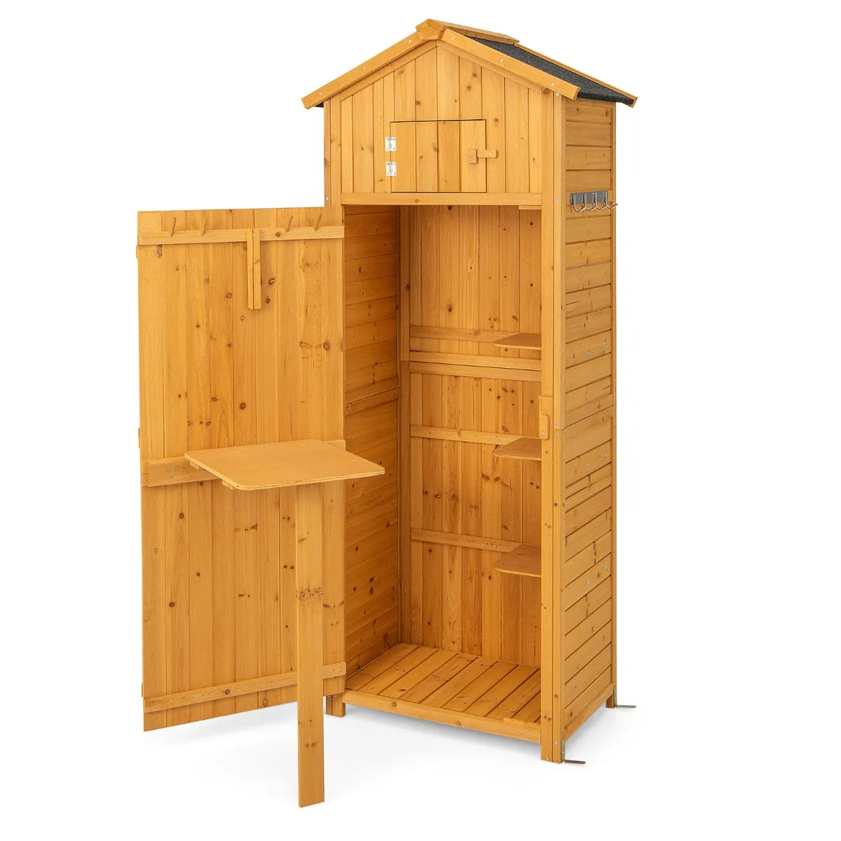NNECW Outdoor Storage Cabinet with Lockable Doors for Garden