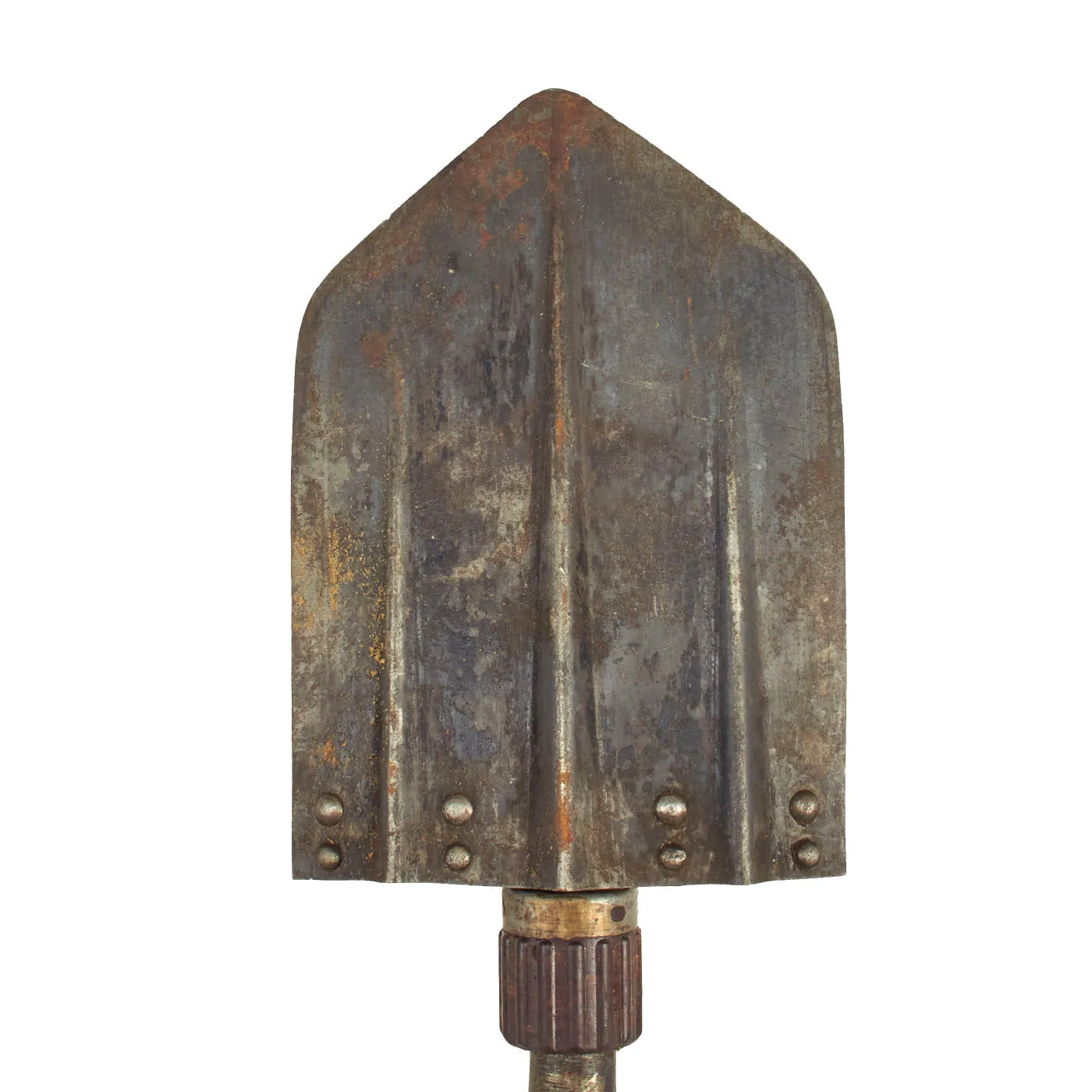 Original German WWII 1940 dated Folding Shovel Klappspaten by Franz Lipowski with 1941 dated Leather Carrier
