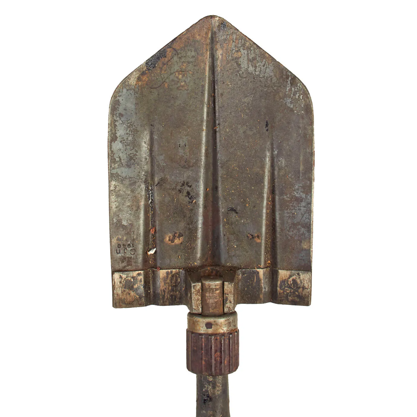 Original German WWII 1940 dated Folding Shovel Klappspaten by Franz Lipowski with 1941 dated Leather Carrier