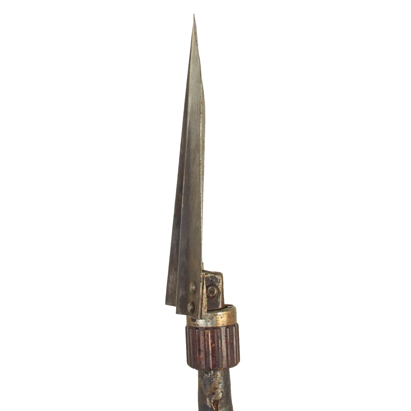 Original German WWII 1940 dated Folding Shovel Klappspaten by Franz Lipowski with 1941 dated Leather Carrier