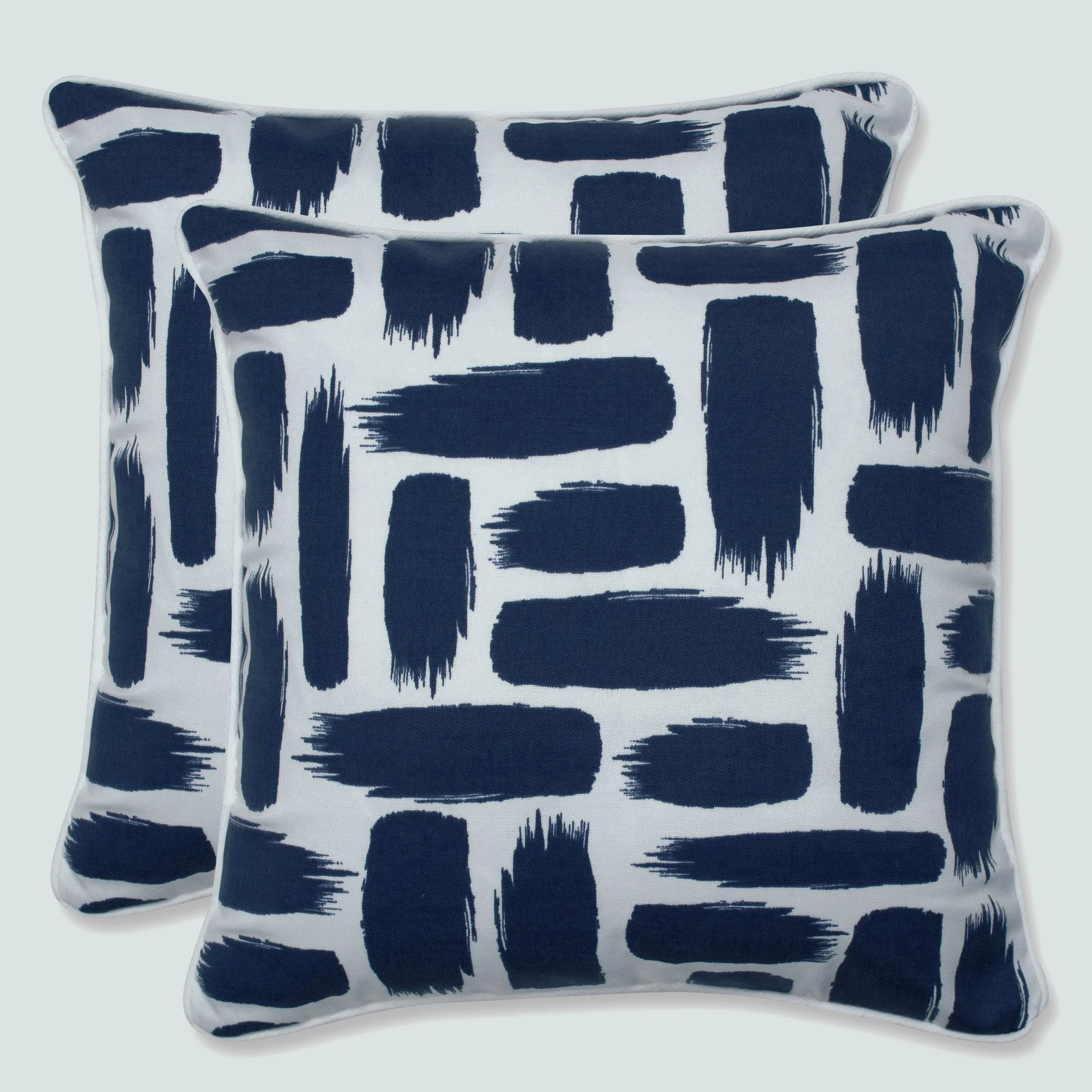 Outdoor/Indoor Baja Nautical 16.5-inch Throw Pillow (Set of 2)