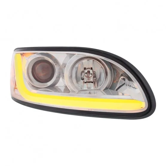 Peterbilt 386/387 Projection Headlight with LED Dual Function Light Bar- Passenger