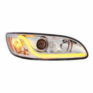 Peterbilt 386/387 Projection Headlight with LED Dual Function Light Bar- Passenger