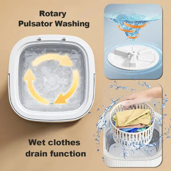 Portable Washing Machine, Foldable Washer and Dryer Combo