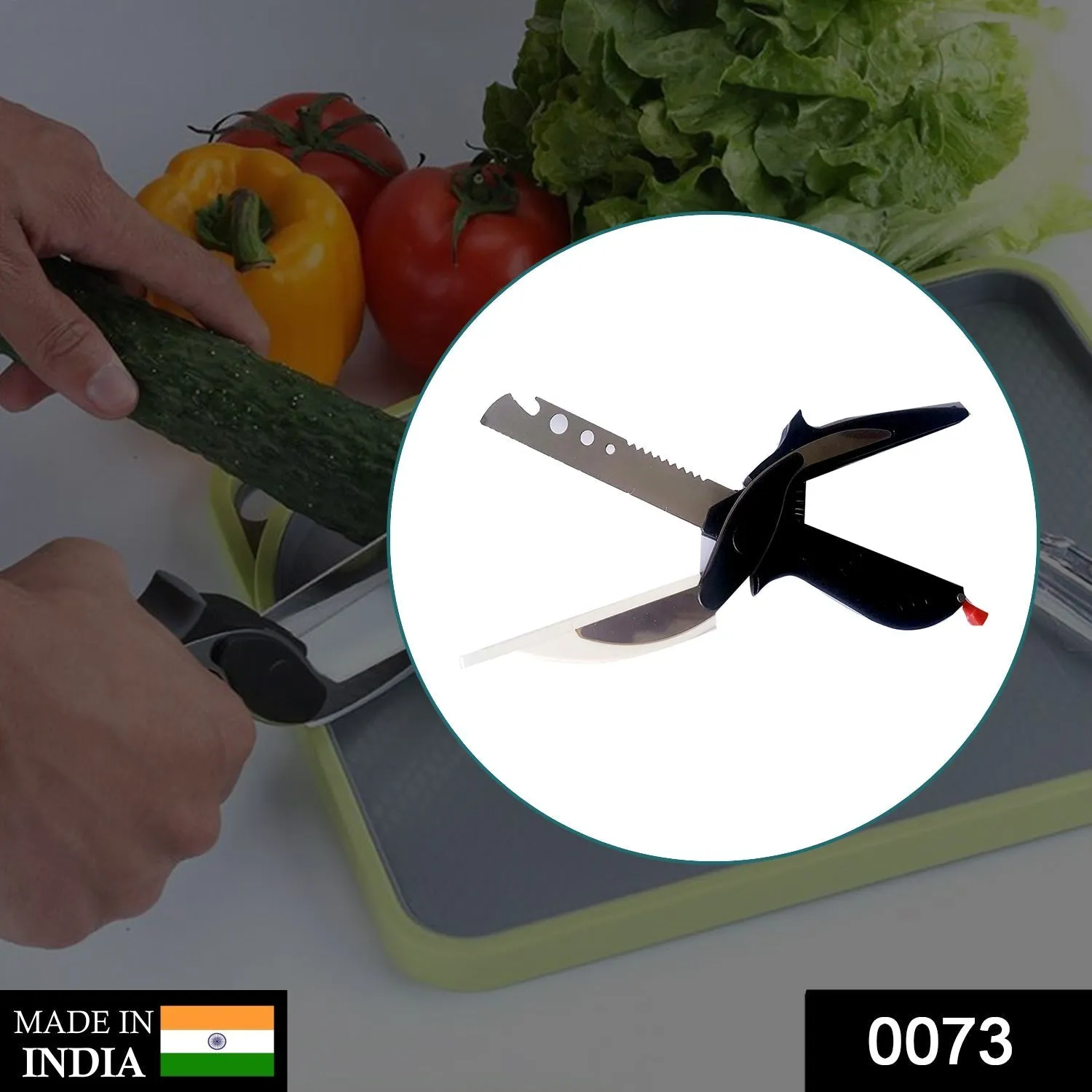 Stainless Steel 4 in 1 Clever Cutter, Black