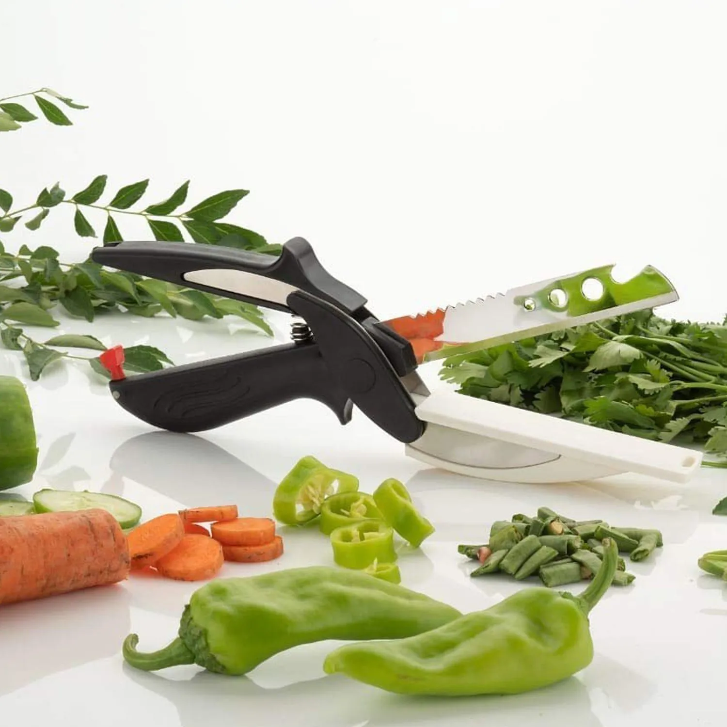 Stainless Steel 4 in 1 Clever Cutter, Black