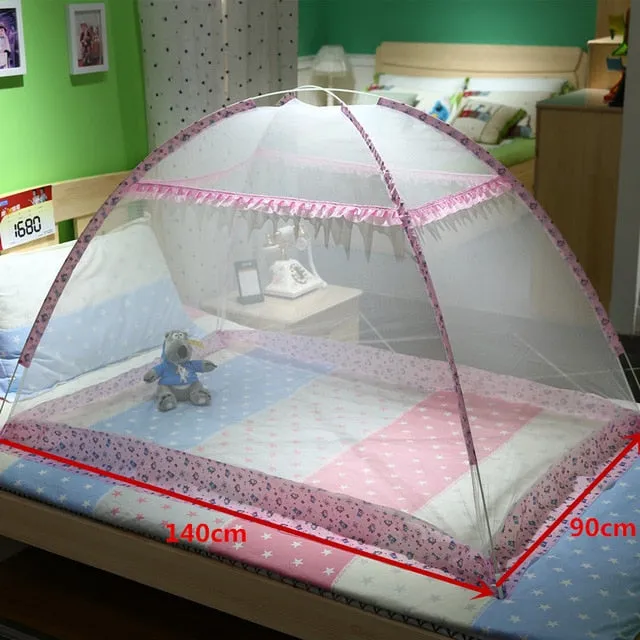 Summer Portable 2 Sizes Baby Crib Netting for 0-6 Years Children Foldable Baby Mosquito Net Infant Baby Bed Tent Insect Netting