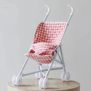 Tiny Harlow - Folding Dolls Stroller - Pink Gingham