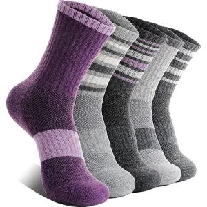 Women's Striped Thermal Hiking Socks 5 Pairs