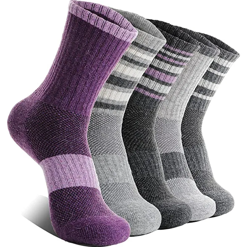 Women's Striped Thermal Hiking Socks 5 Pairs