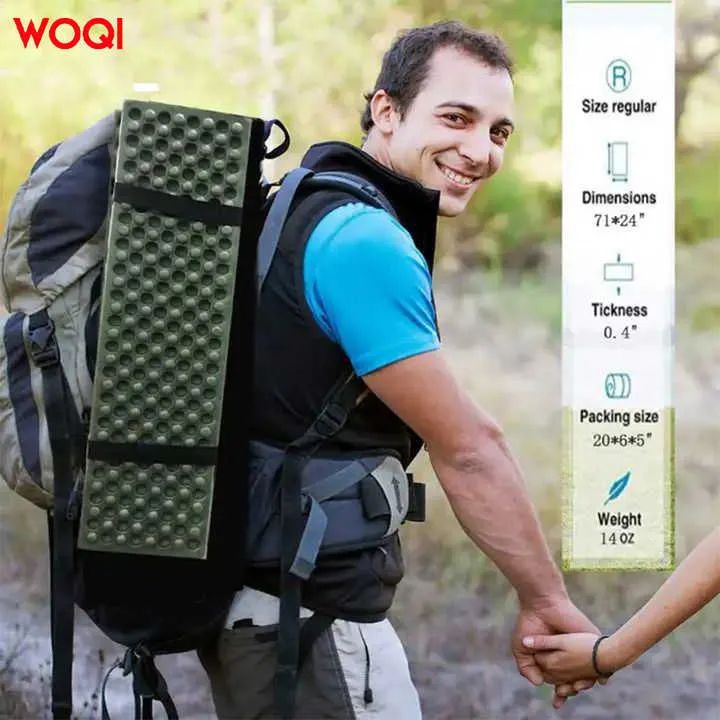 Woqi Folding EVA Mat Portable Outdoor Beach Mattress Pad Sleeping Pad Foam ووكي - مرتبة شاطئ خارجية قابلة للطي من مادة إي في إيه - وسادة نوم إسفنجية